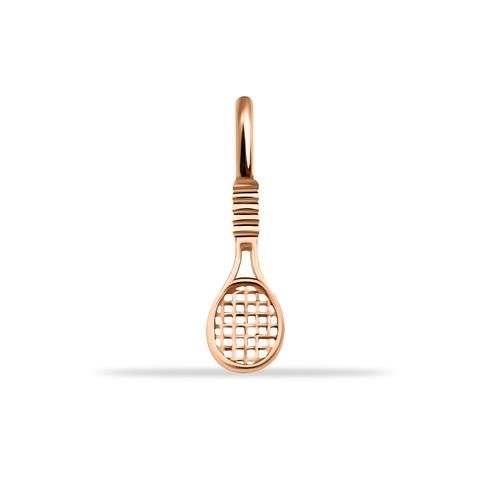 14 Ayar Altın Tenis Raketi Motifli Minimal Charm
