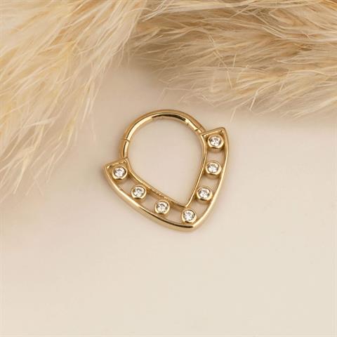 14 Ayar Altın Triana Minimal Halka Piercing