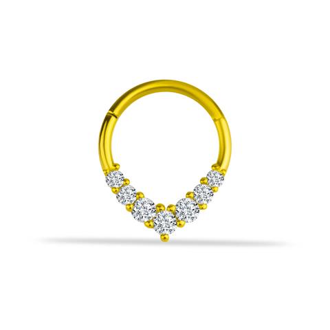14 Ayar Altın Vera Minimal Halka Piercing