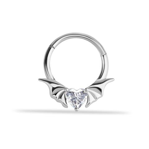 14 Ayar Altın Yarasa Motifli Minimal Halka Piercing