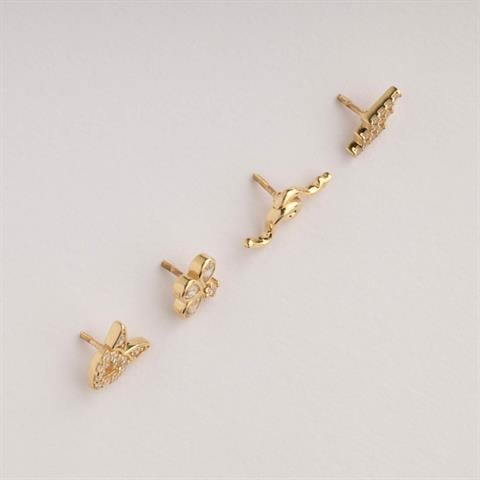 Dianora Piercing-14 Ayar Altın Yılan Motifli Minimal Tragus Piercing-Tragus Piercing-11-Milagron.com