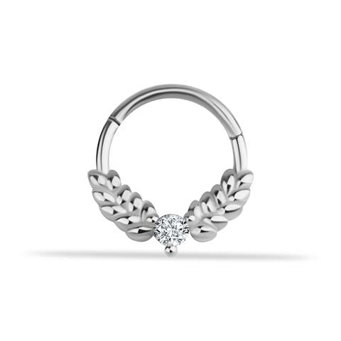 14 Ayar Altın Zafer Tanrıçası Minimal Halka Piercing