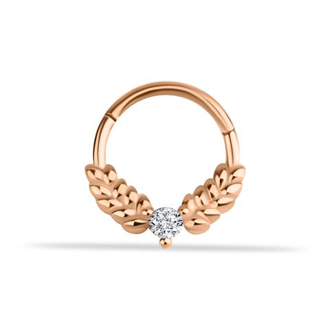 14 Ayar Altın Zafer Tanrıçası Minimal Halka Piercing