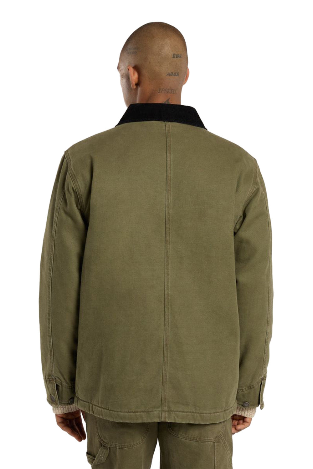 Dickies-Chore Jacket Lined Erkek Yeşil Kanvas Mont-Mont-2-Milagron.com