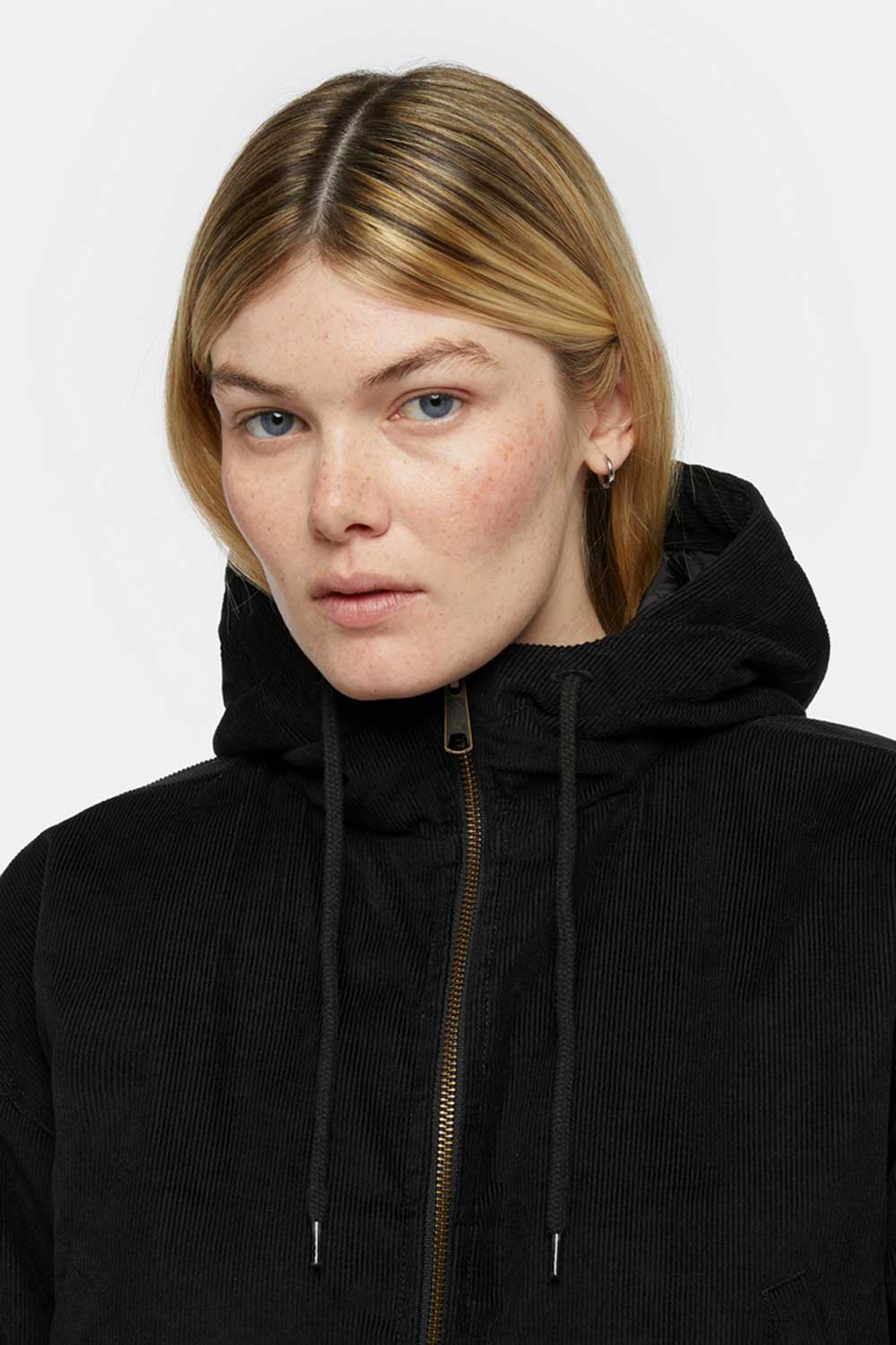 Dickies-Corduroy Hooded Jacket W Black-Ceket-4-Milagron.com