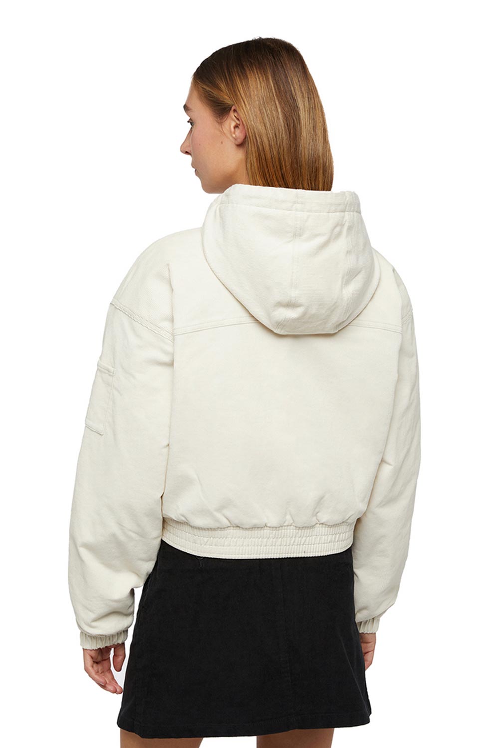 Dickies-Corduroy Hooded Jacket W White-Ceket-3-Milagron.com