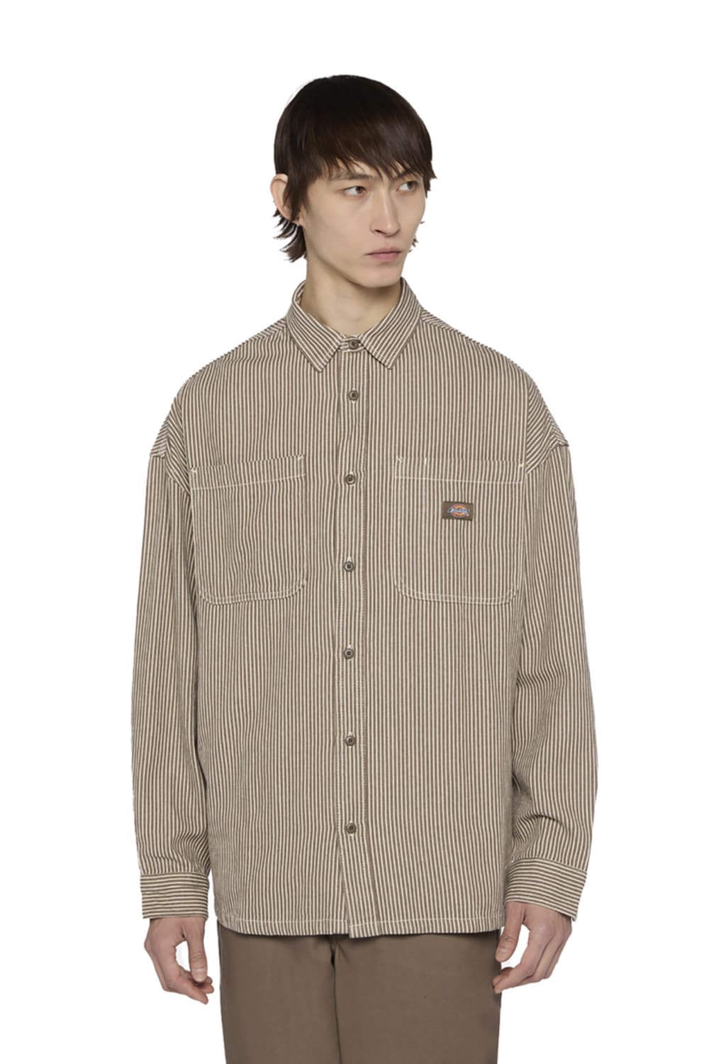 Dickies-Hickory Shirt LS Mushroom-Gömlek-1-Milagron.com