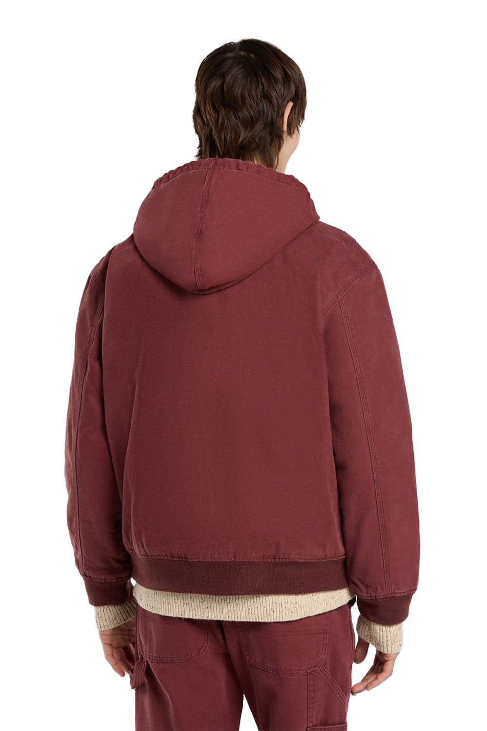 Dickies-Hilham Hooded Kapüşonlu Erkek Bordo Kanvas Mont-Mont-2-Milagron.com
