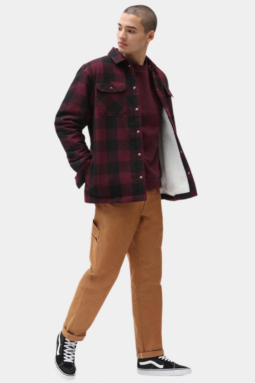 Dickies-Lined Sacramento Maroon-Gömlek-1-Milagron.com