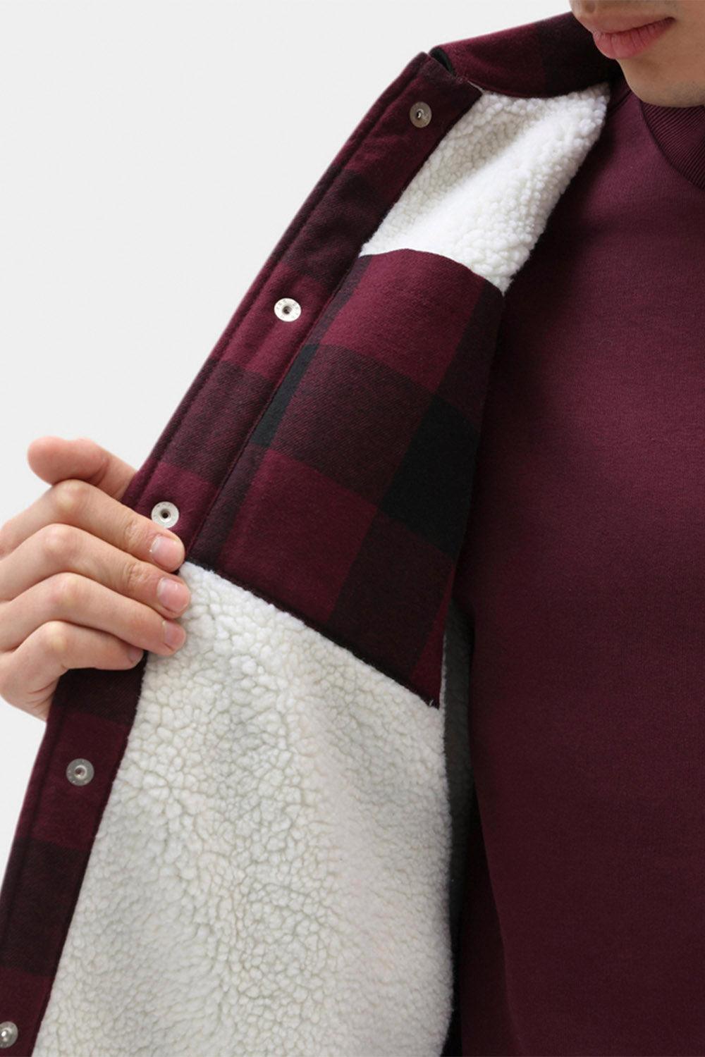 Dickies-Lined Sacramento Maroon-Gömlek-4-Milagron.com