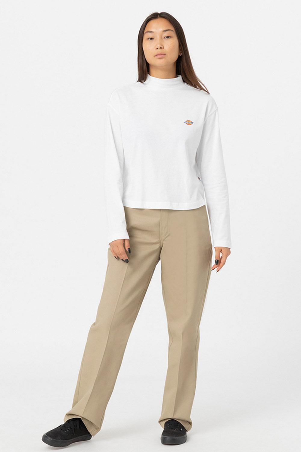 Dickies-Mapleton High Neck LS White-T-Shirts-4-Milagron.com