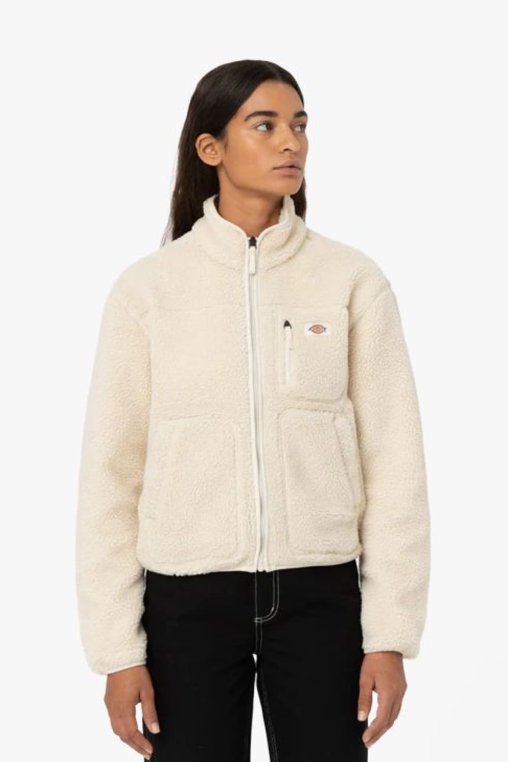 Dickies-Mount Hope Fleece W White-Sweatshirts & Hoodies-1-Milagron.com