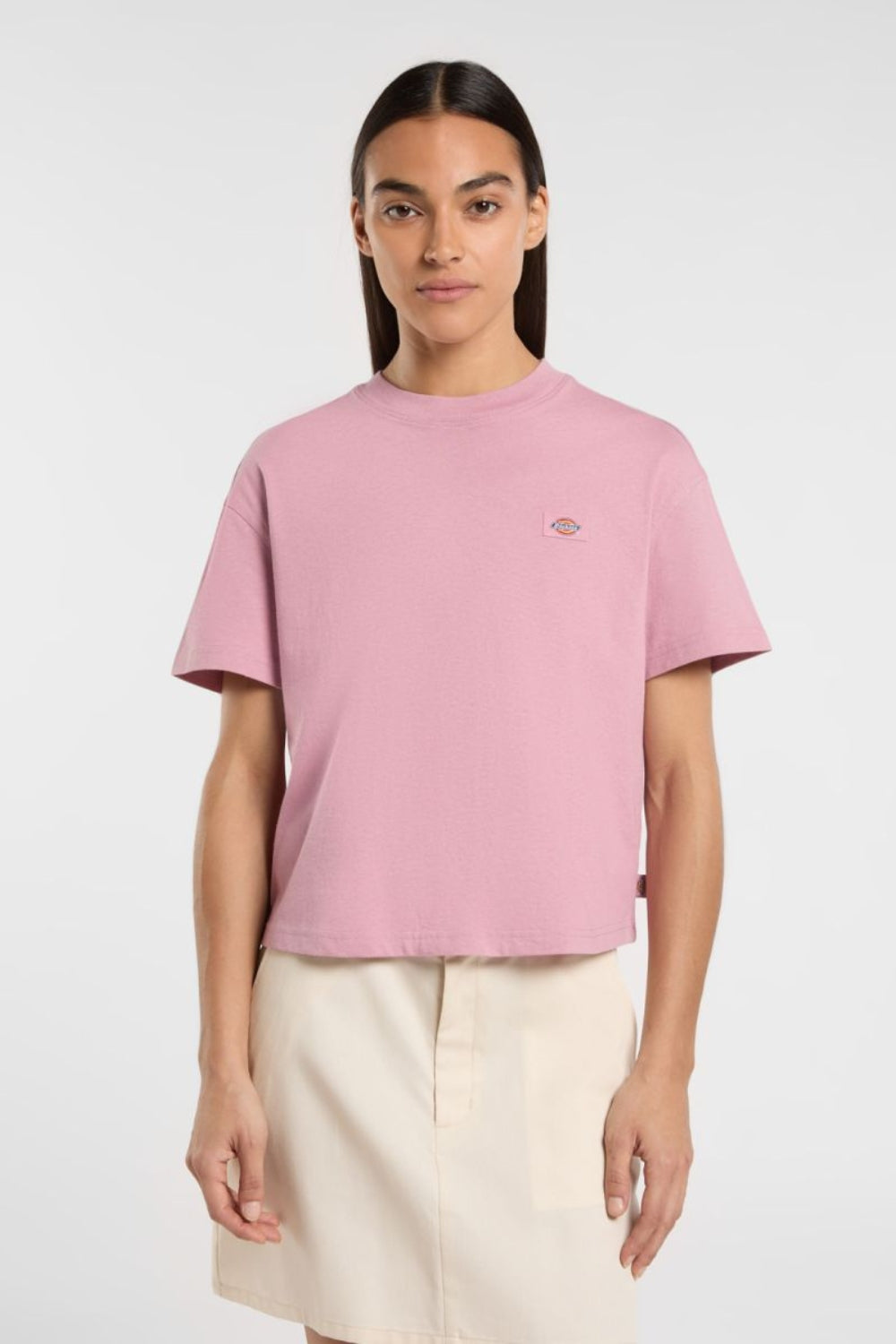 Dickies-Oakport Boxy Ss Tee Lilac-T-Shirts-1-Milagron.com