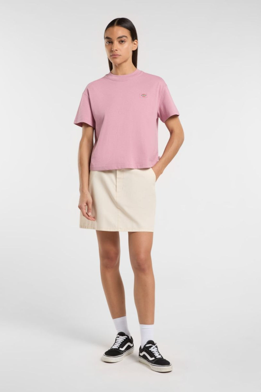 Dickies-Oakport Boxy Ss Tee Lilac-T-Shirts-3-Milagron.com