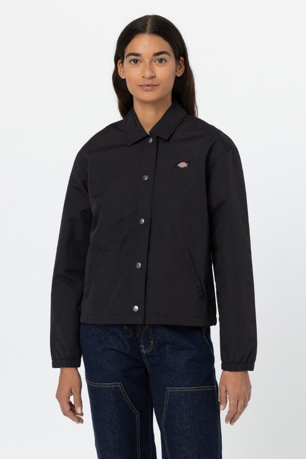 Dickies-Oakport Cropped Coach Jacket W Black-Ceket-1-Milagron.com