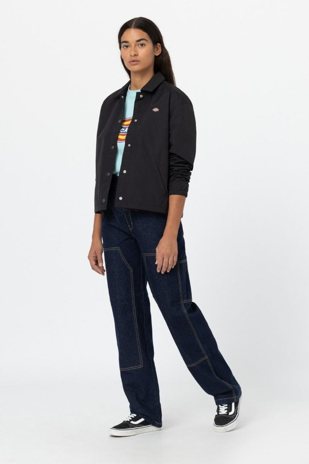 Dickies-Oakport Cropped Coach Jacket W Black-Ceket-2-Milagron.com