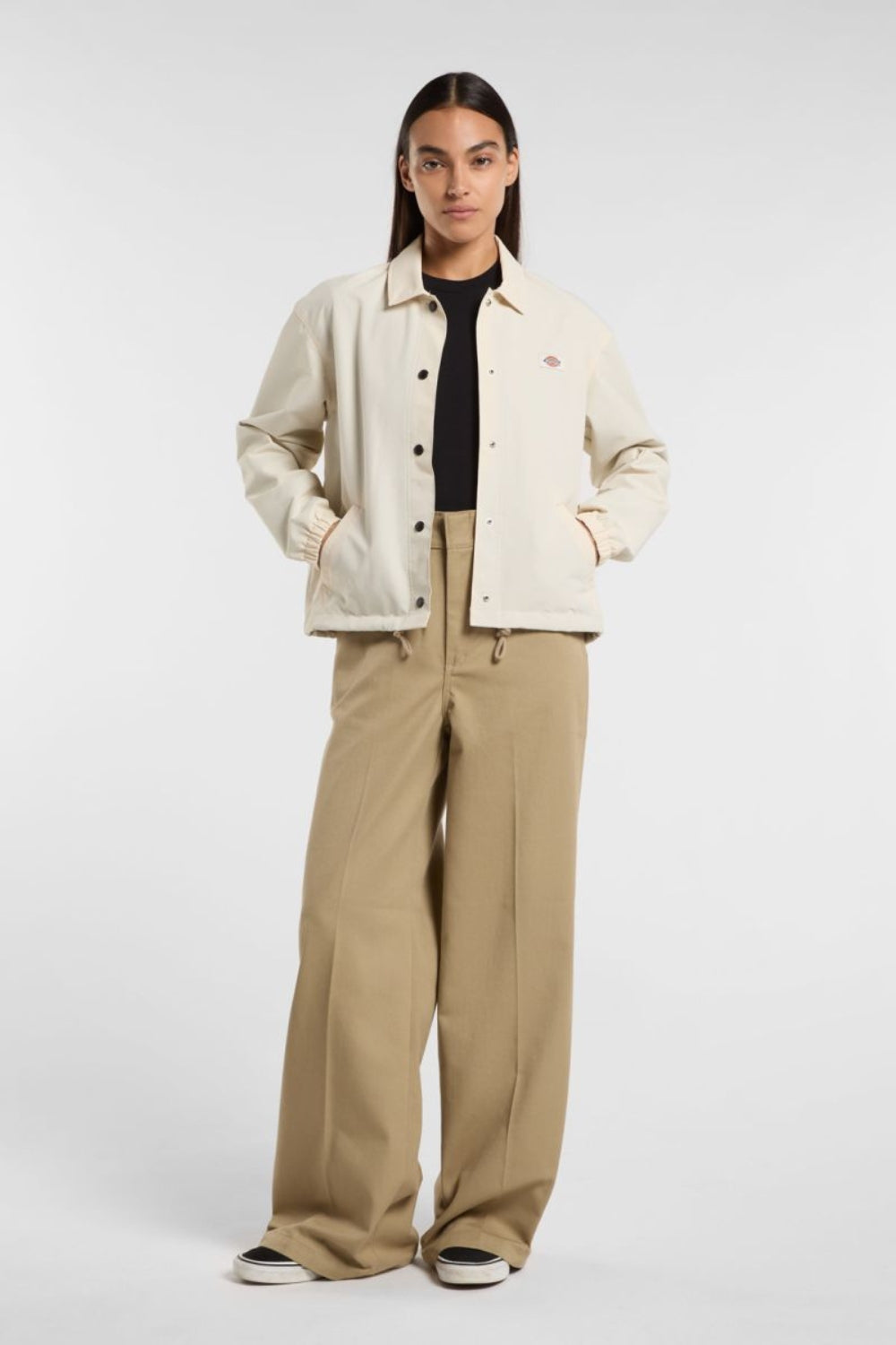Dickies-Oakport Cropped Coach Jacket Whitecap Gray-Ceket-1-Milagron.com