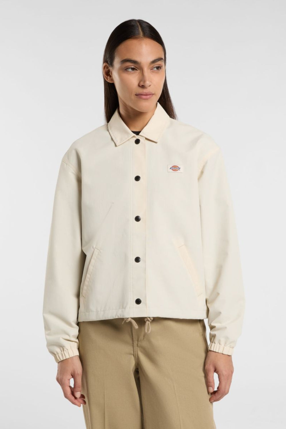 Dickies-Oakport Cropped Coach Jacket Whitecap Gray-Ceket-2-Milagron.com