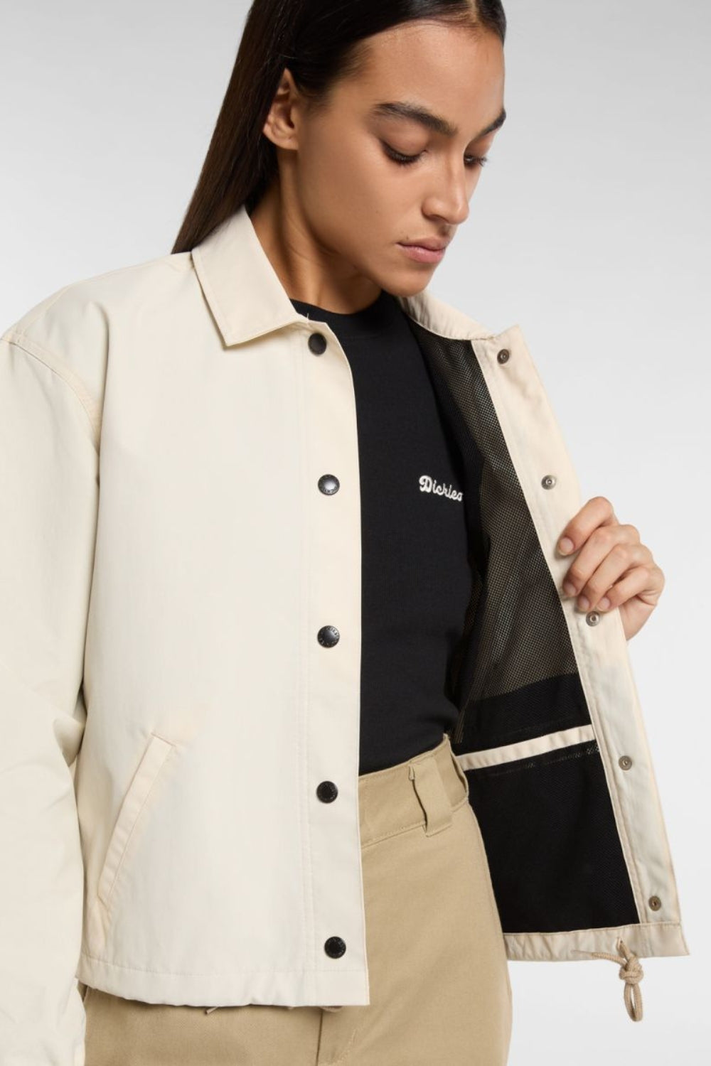 Dickies-Oakport Cropped Coach Jacket Whitecap Gray-Ceket-6-Milagron.com