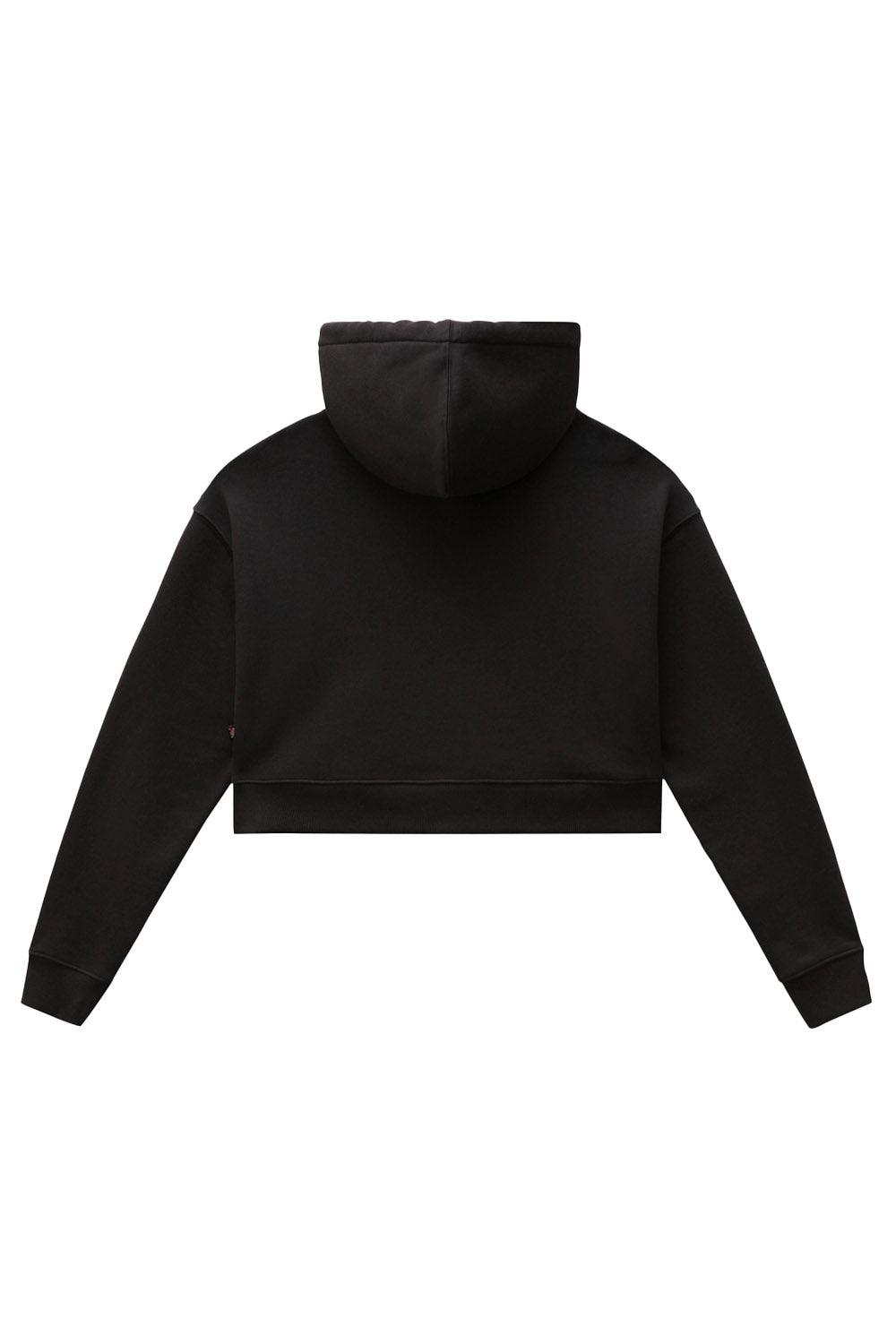 Dickies-Oakport Cropped Hoodie Black-Sweatshirts & Hoodies-6-Milagron.com