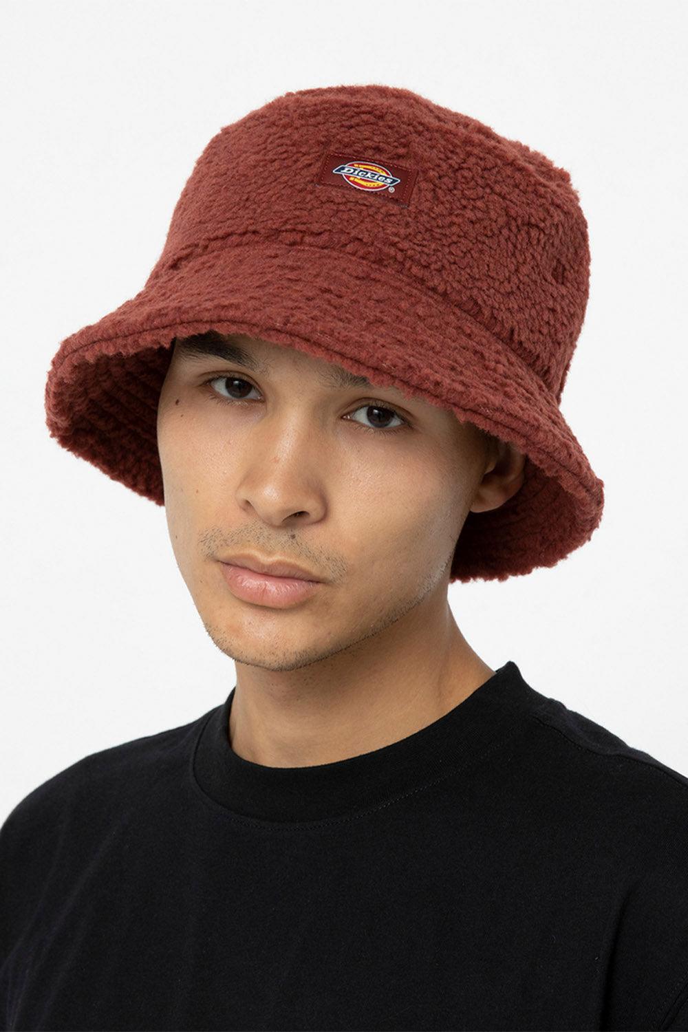 Dickies-Red Chute Bucket Fired Brick-Bucket Hat-3-Milagron.com