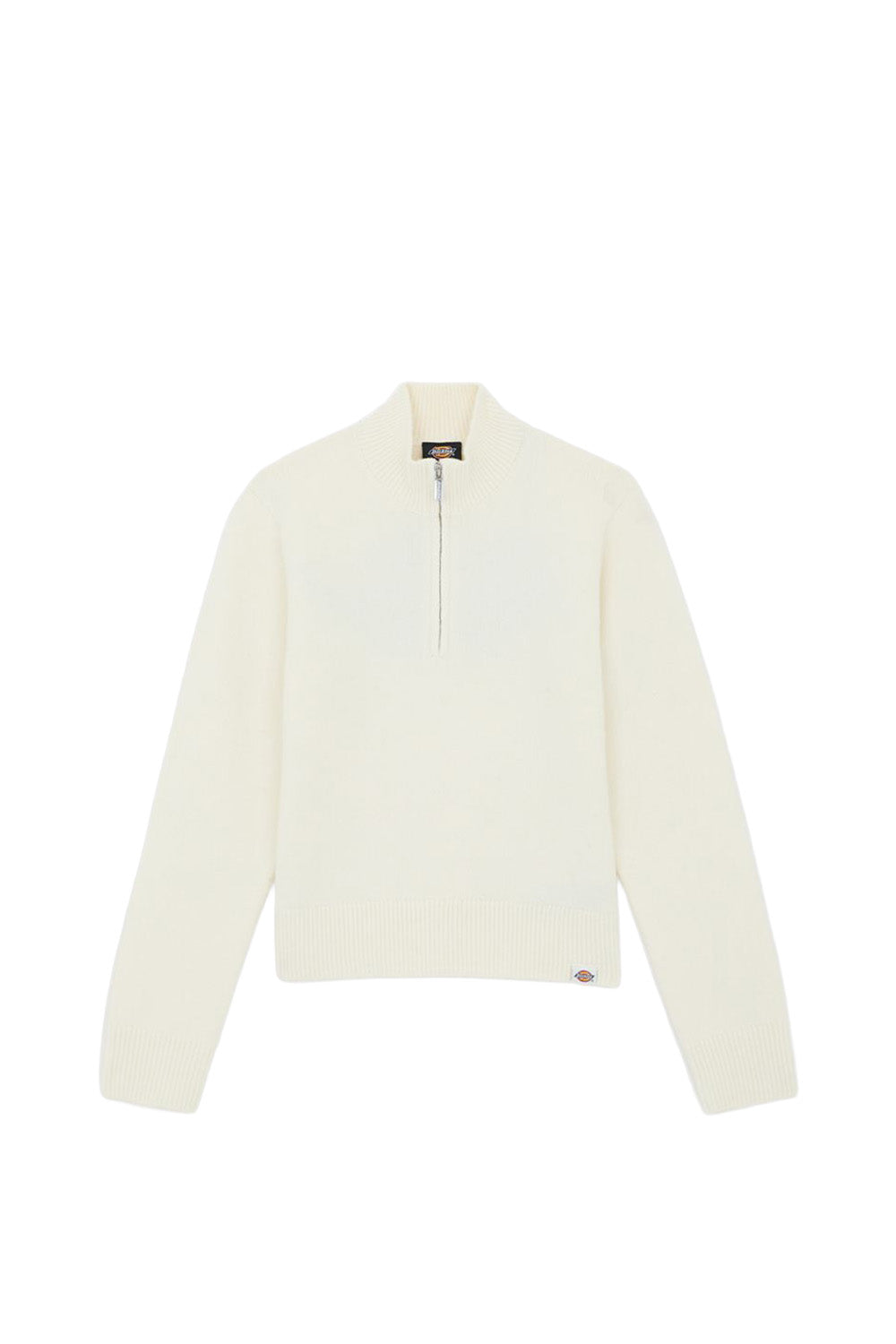 Dickies-Ruston Qz Yarım Fermuarlı Kırık Beyaz Kadın Yün Kazak-Kazak & Triko-4-Milagron.com