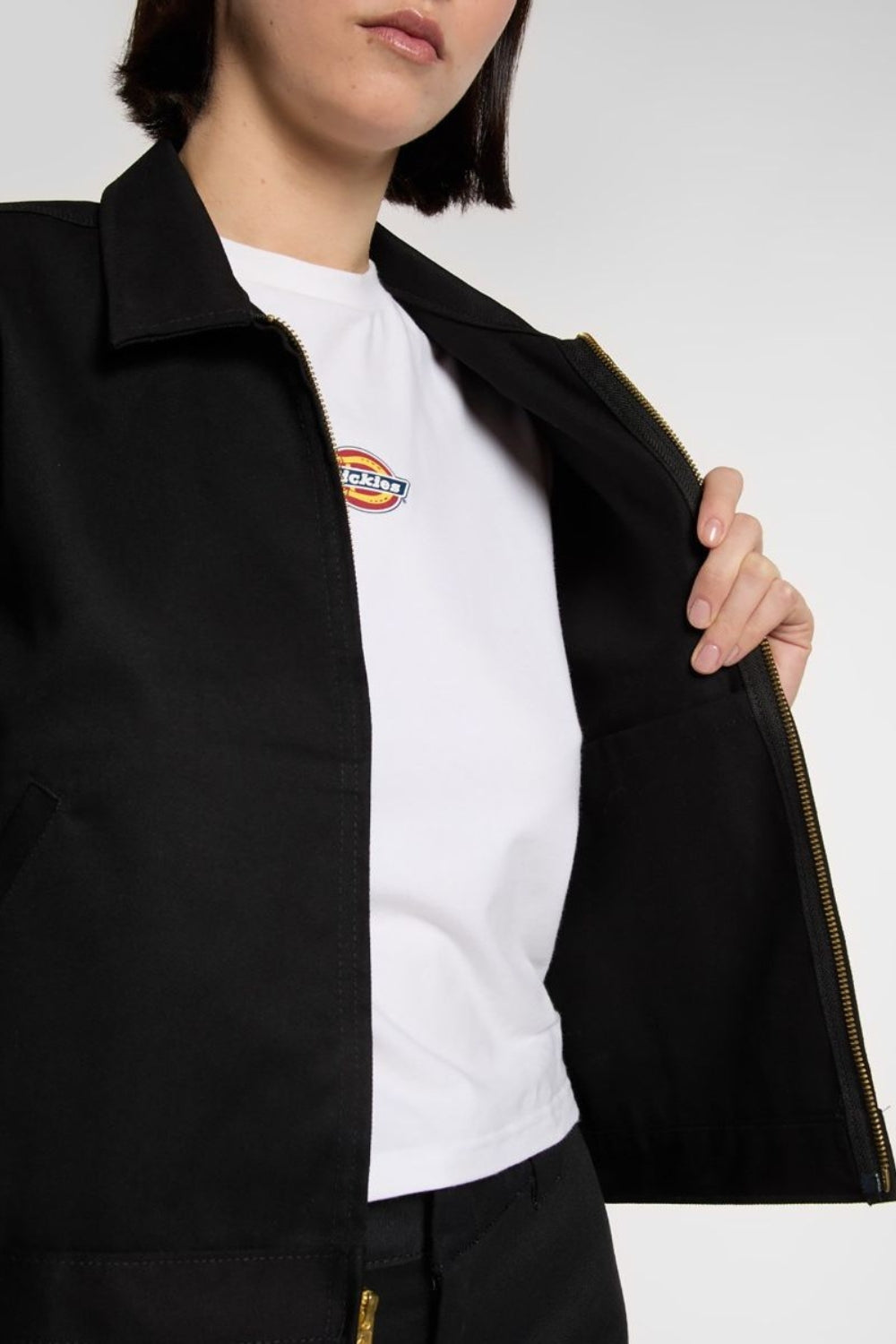 Dickies-Unlined Cropped Eisenhower Jacket Black-Ceket-6-Milagron.com