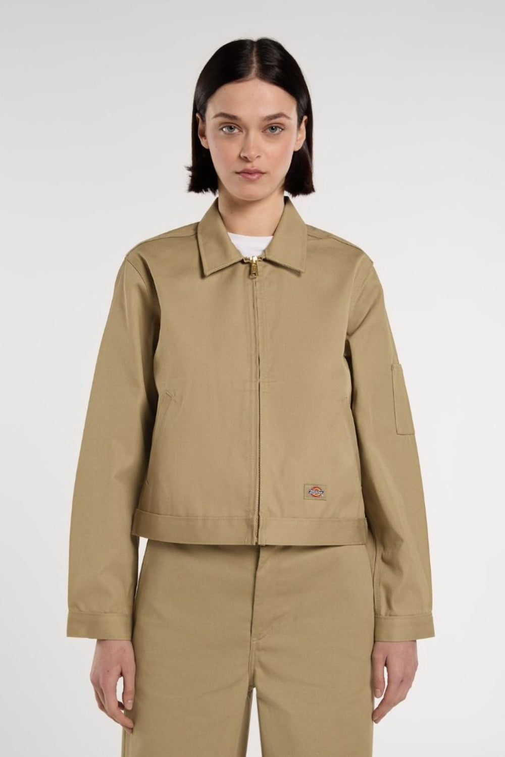 Dickies-Unlined Cropped Eisenhower Jacket Khaki-Ceket-2-Milagron.com