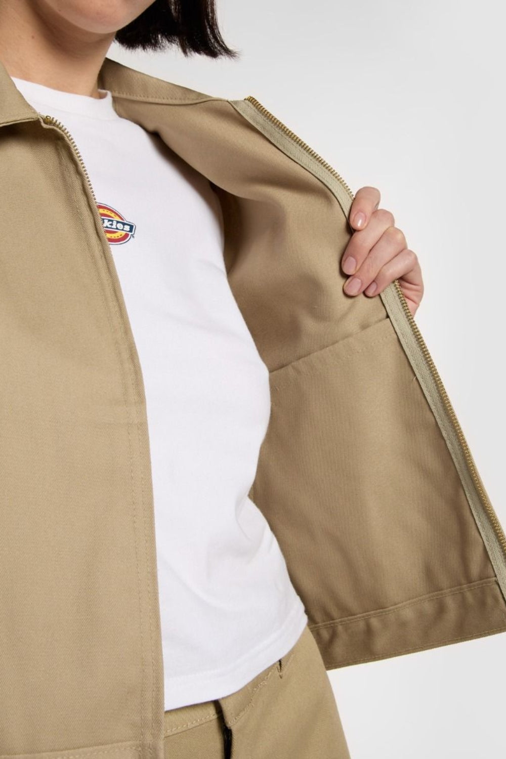 Dickies-Unlined Cropped Eisenhower Jacket Khaki-Ceket-6-Milagron.com