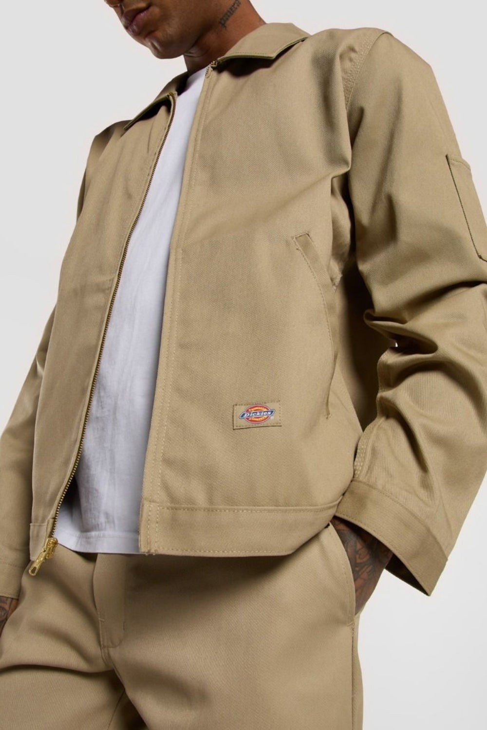 Dickies-Unlined Eisenhower Jacket Rec Khaki-Deri Mont-4-Milagron.com