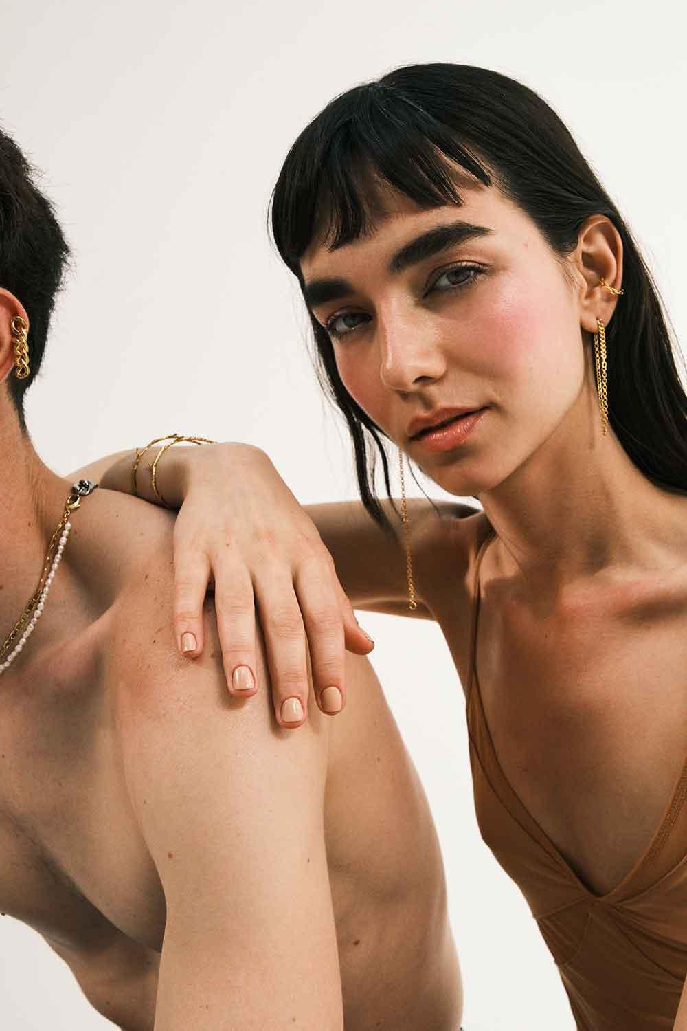 Dieci Dita-Different Chain Earring-Küpe-5-Milagron.com