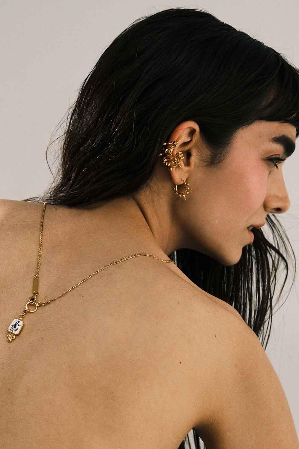 Dieci Dita-Spiky Hoop-Küpe-4-Milagron.com