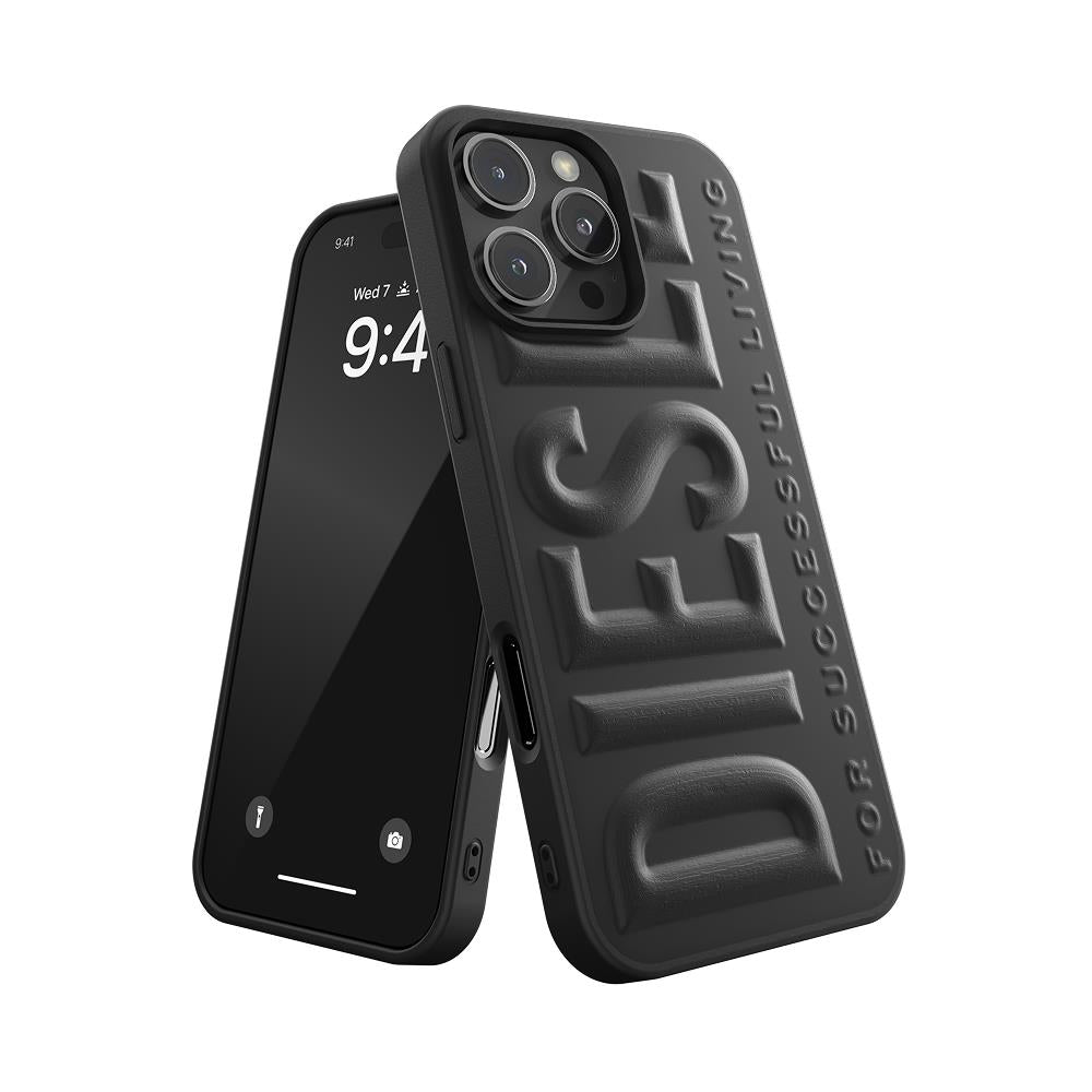 Diesel Iphone 16 Pro Max Uyumlu 3D Biscotto Kılıf - Siyah