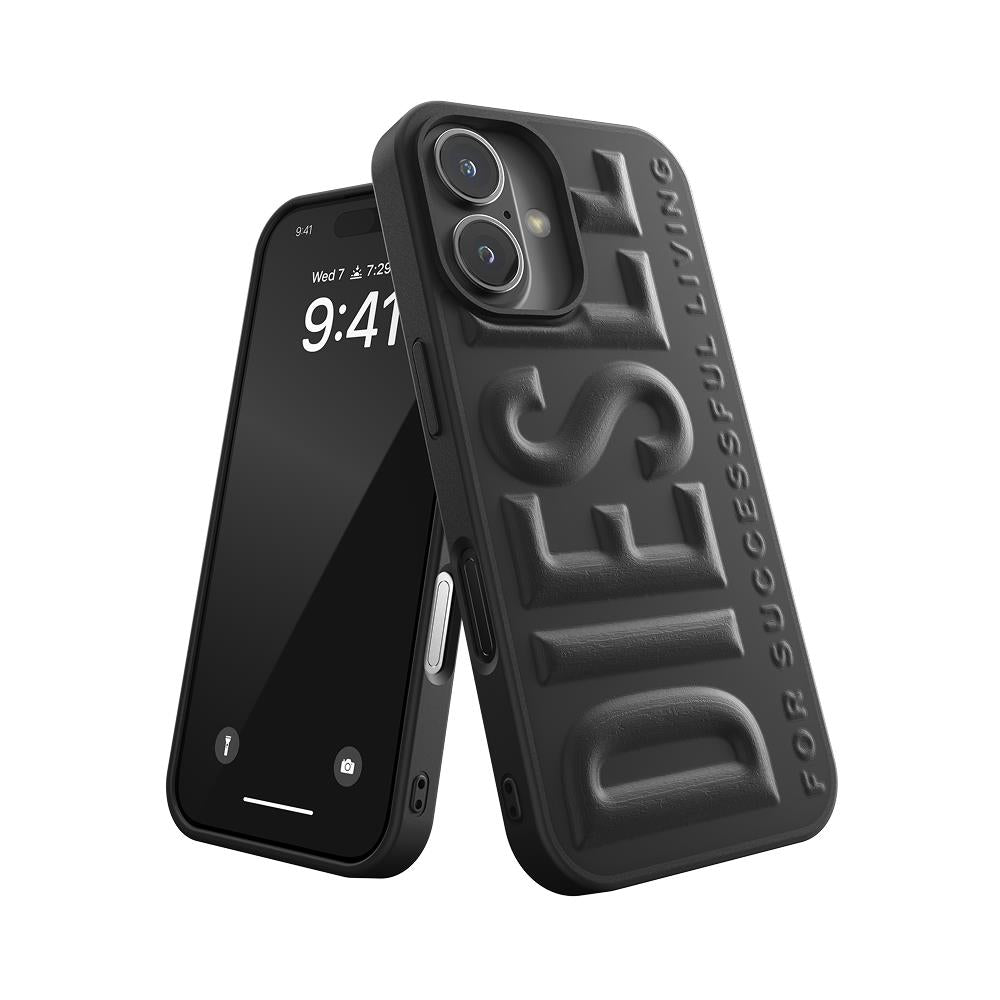 Diesel Iphone 16 Uyumlu 3D Biscotto Kılıf - Siyah