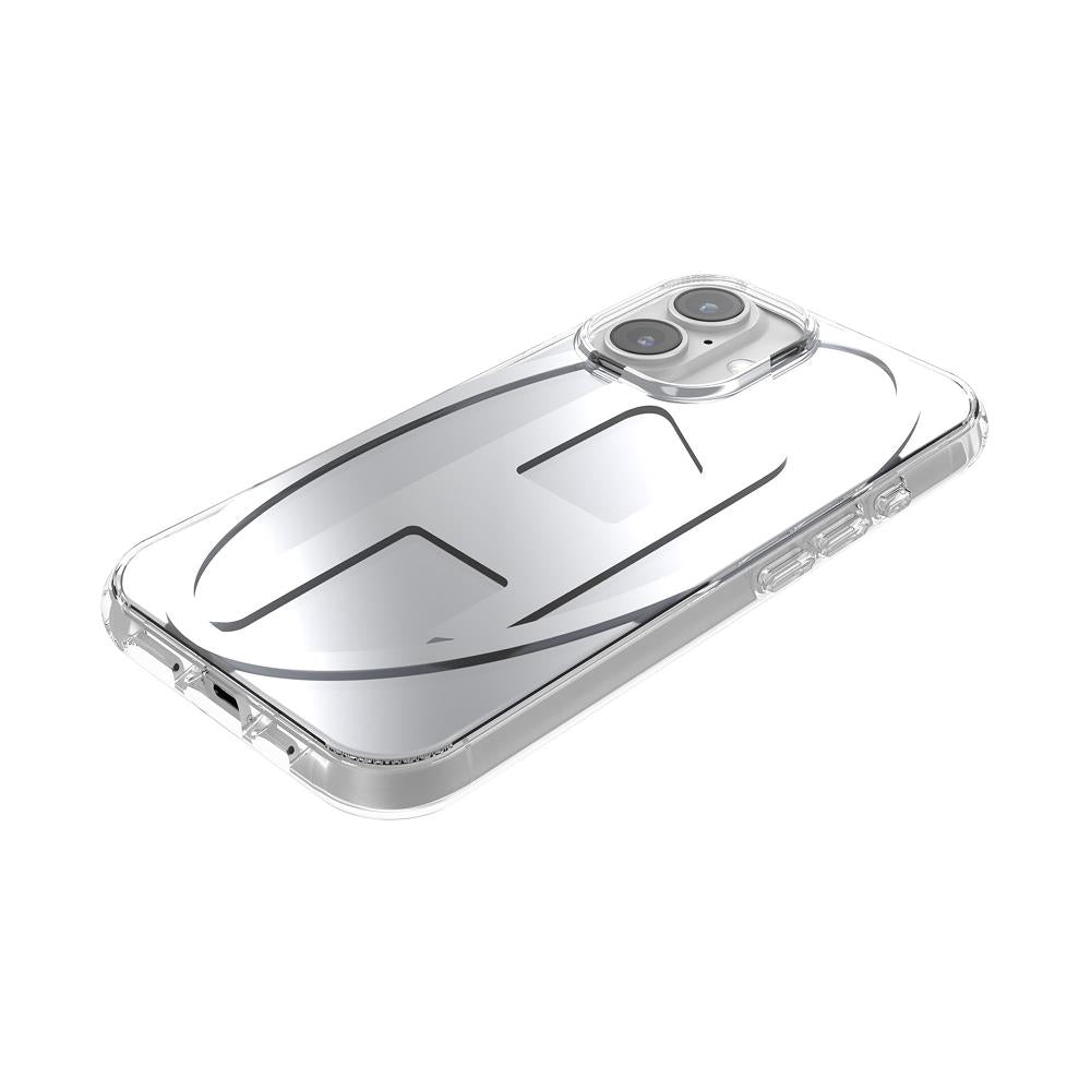 Diesel Iphone 16 Uyumlu Oval D Aynalı (Mirror) Kılıf - Gümüş