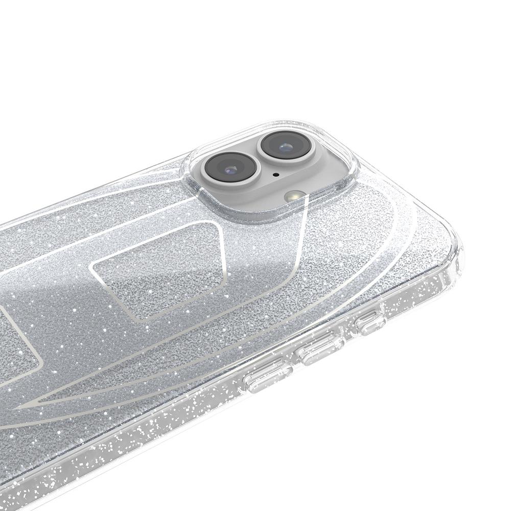 Diesel Iphone 16 Uyumlu Oval D Simli Kılıf - Gümüş