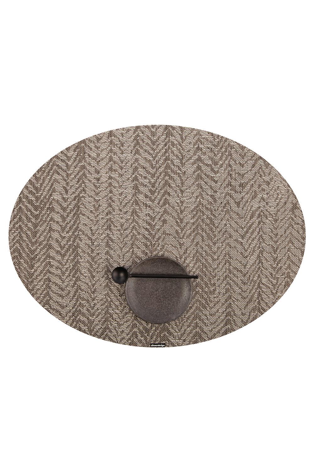 Dinnerdesign-Cosmos Sepia Oval Amerikan Servis 36x49 cm-Sunum Aksesuarları-1-Milagron.com