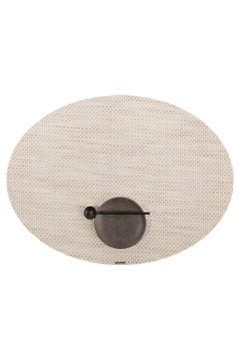 Dinnerdesign-Horizon Beige Oval Amerikan Servis 36x49 cm-Sunum Aksesuarları-1-Milagron.com