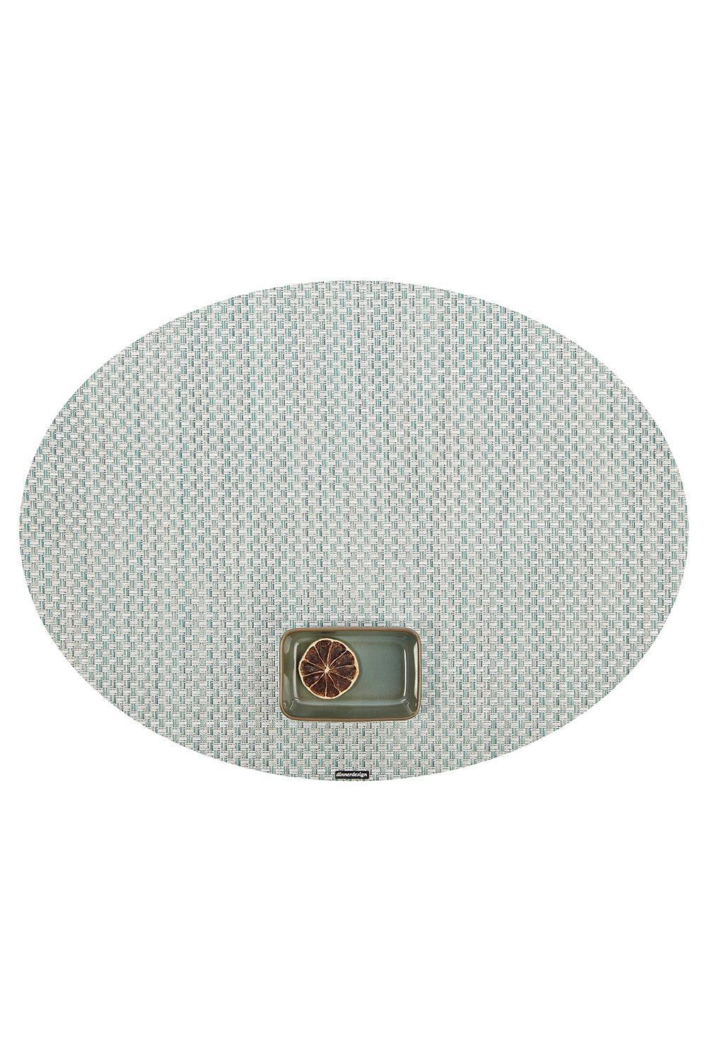 Dinnerdesign-Lino Aqua Oval Amerikan Servis 36x49 cm-Sunum Aksesuarları-1-Milagron.com