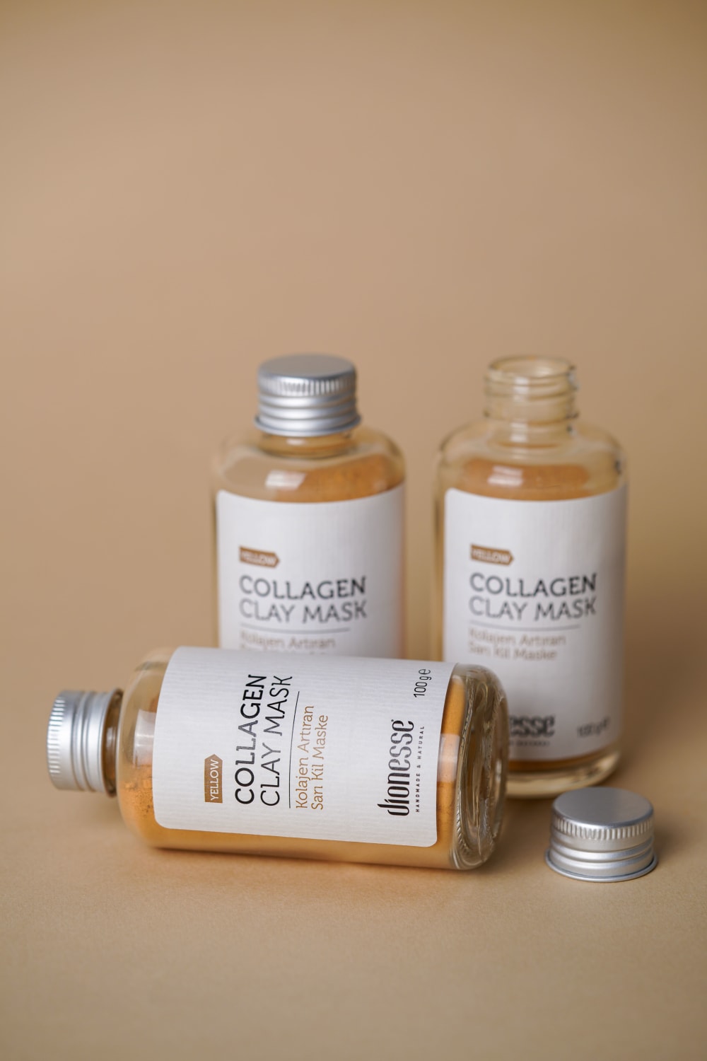 Dionesse-Kolajen Artıran Detoks Sarı Kil 100gr-Yüz Maskesi-5-Milagron.com