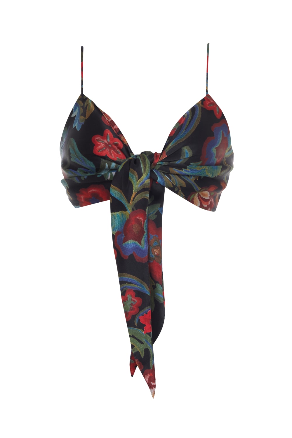 Direct Message-Black Roses Bra-Crop Top-2-Milagron.com