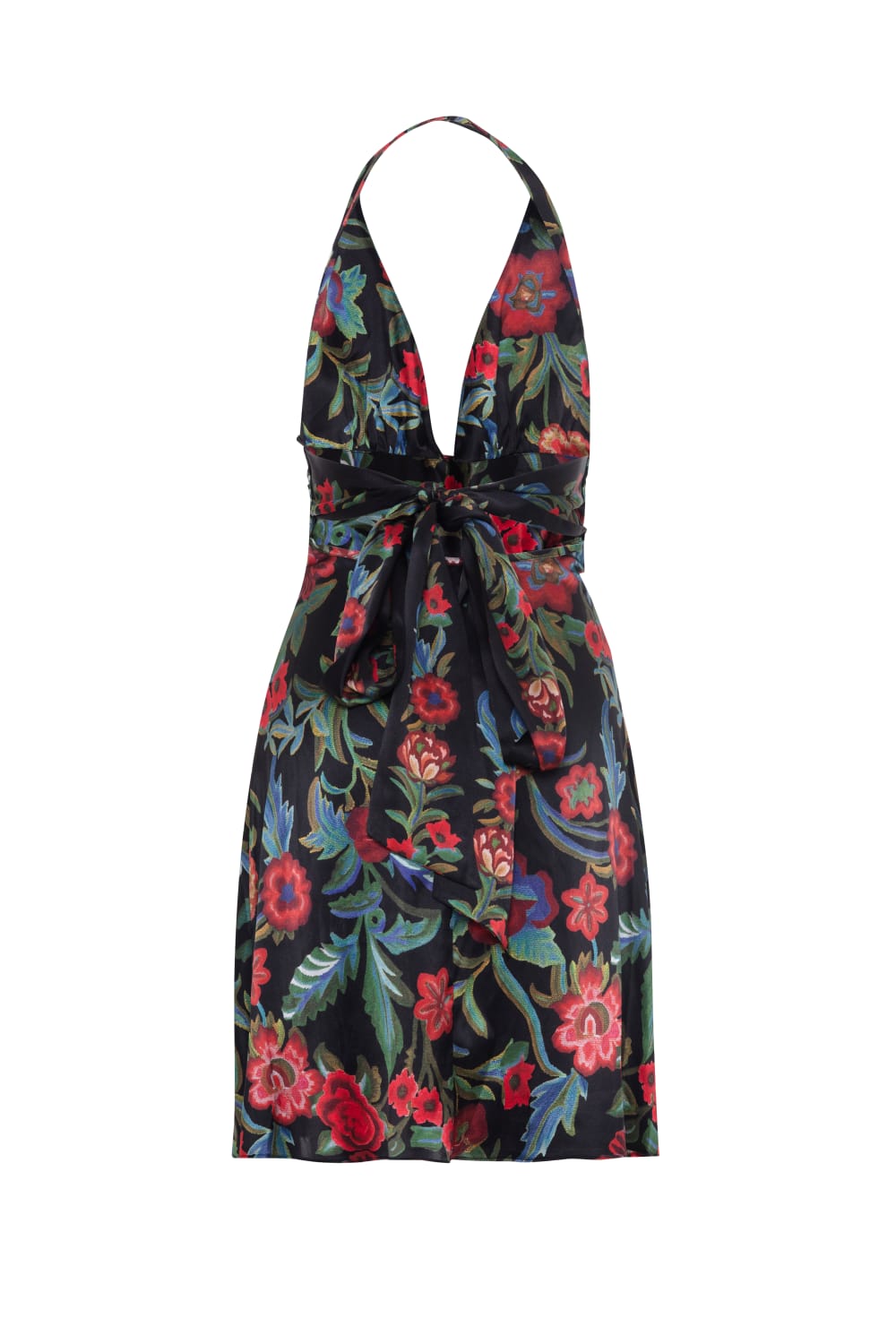 Direct Message-Black Roses Dress Short-Elbise-1-Milagron.com