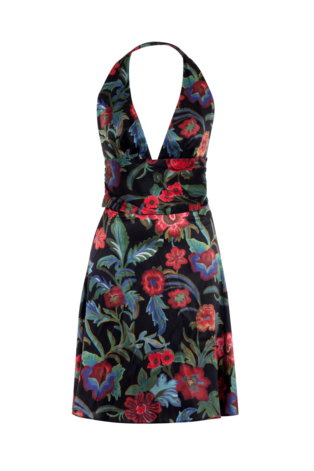 Direct Message-Black Roses Dress Short-Elbise-2-Milagron.com