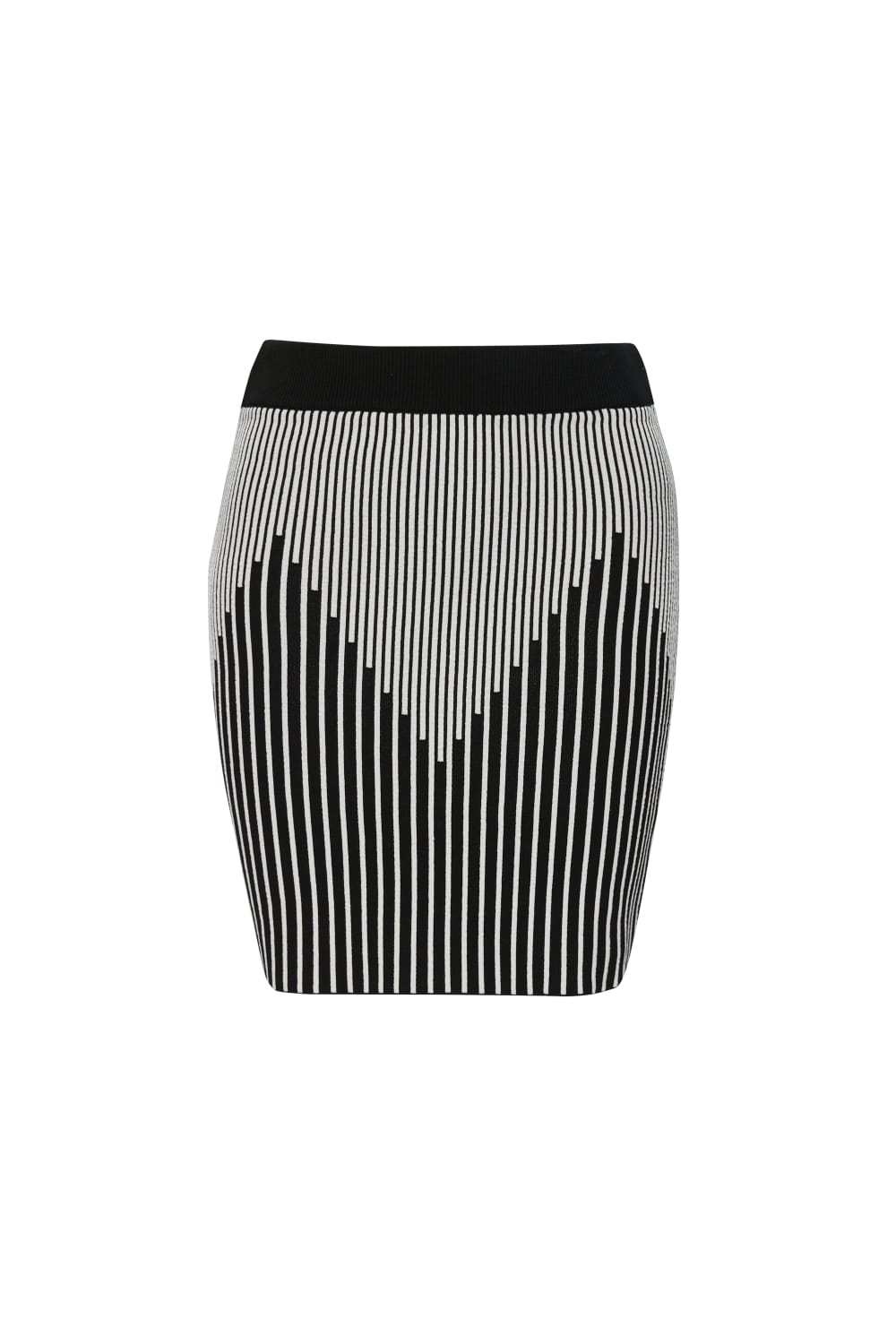 Direct Message-Georgia Knitted Skirt - Black & White-Etek-2-Milagron.com