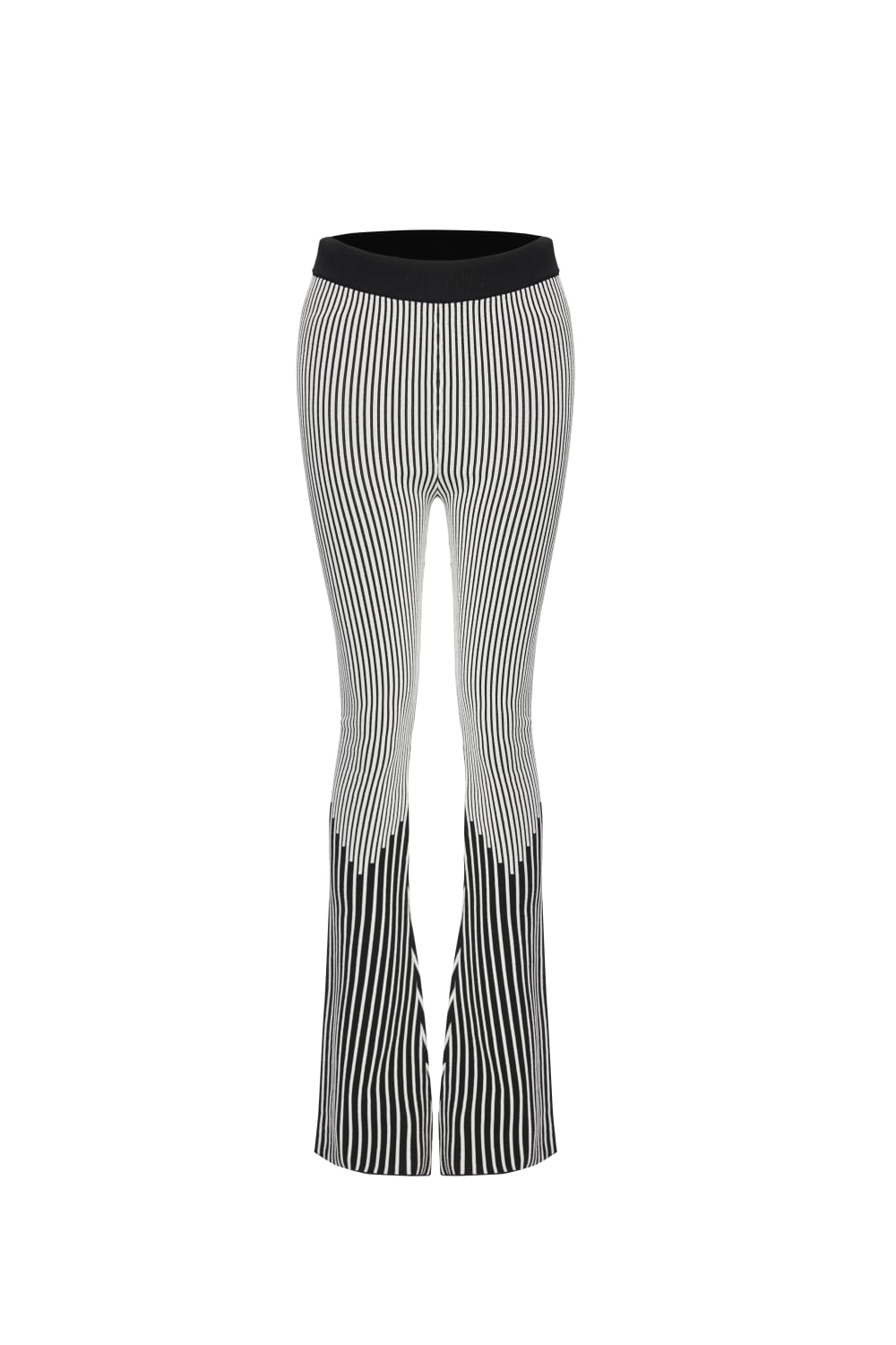 Direct Message-Georgia Knitted Trousers - Black & White-Pantolon-1-Milagron.com