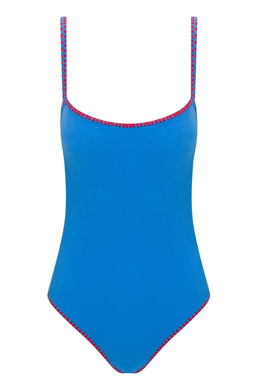 Direct Message-Meghan Towel One Piece Hand Embroidered İn Blue-Bikini & Mayo-1-Milagron.com