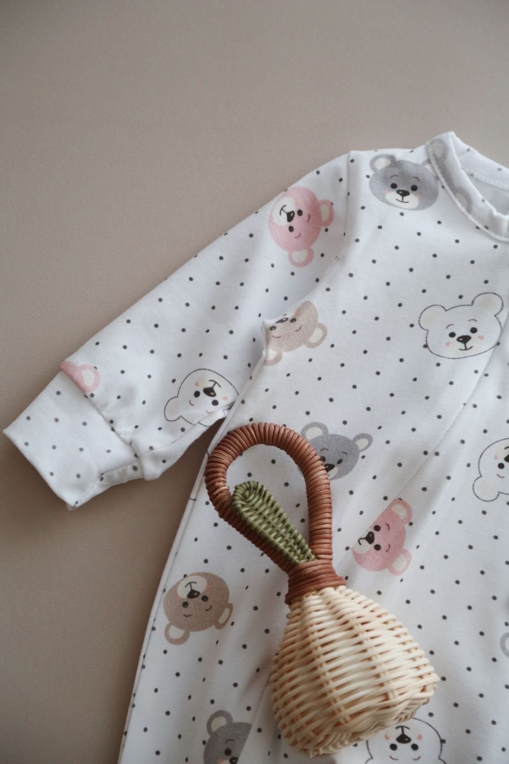 DoDo'S Baby-%100 Organi̇k Pamuk Soft Ayıcık Desenli̇ Kız Bebek Uyku Tulumu-Çocuk Elbise & Tulum-3-Milagron.com