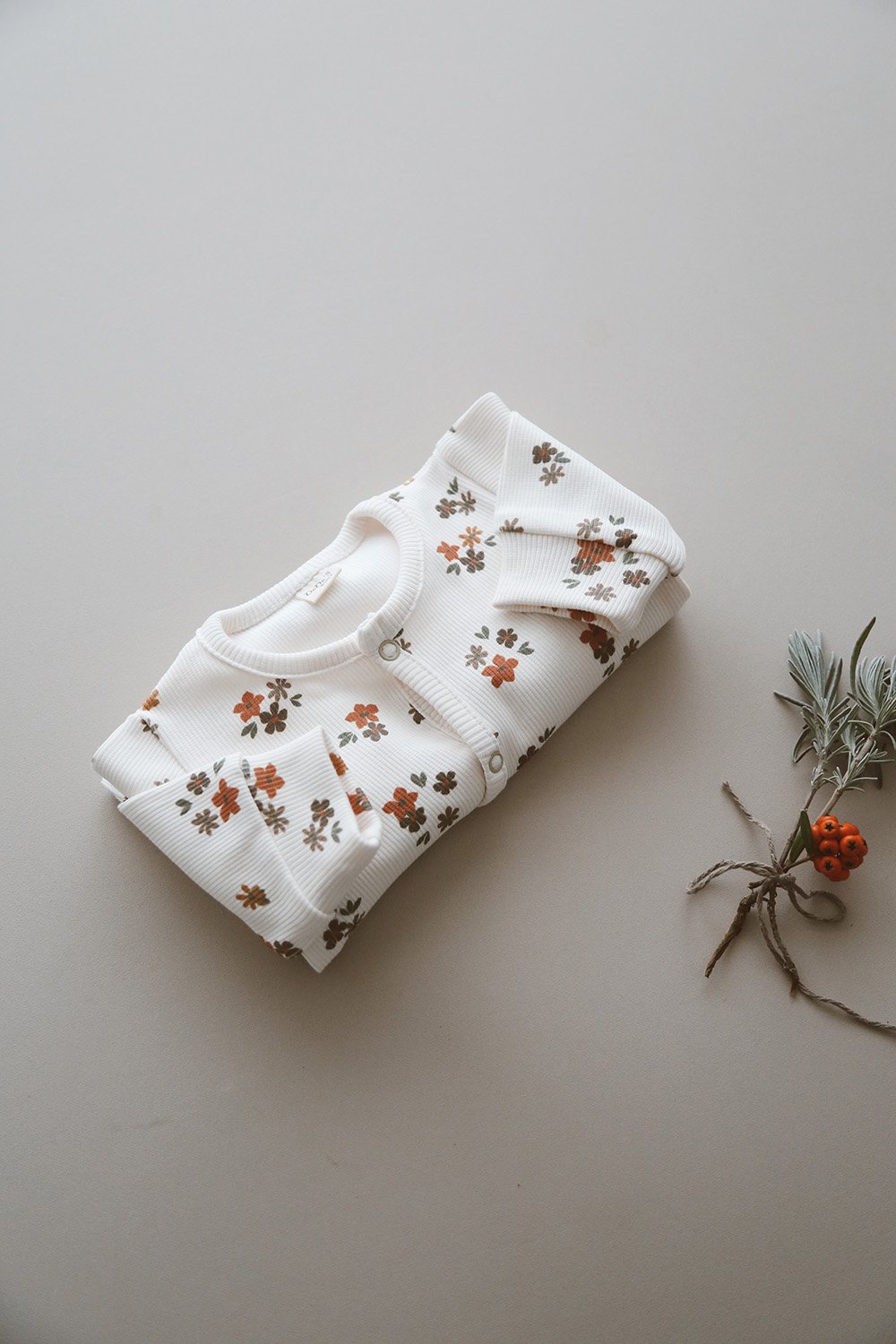 DoDo'S Baby-Çi̇çekli̇ Desen Organi̇k Kaşkorse Bebek Tulum-Çocuk Elbise & Tulum-2-Milagron.com