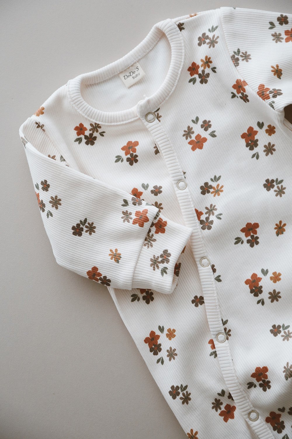 DoDo'S Baby-Çi̇çekli̇ Desen Organi̇k Kaşkorse Bebek Tulum-Çocuk Elbise & Tulum-3-Milagron.com