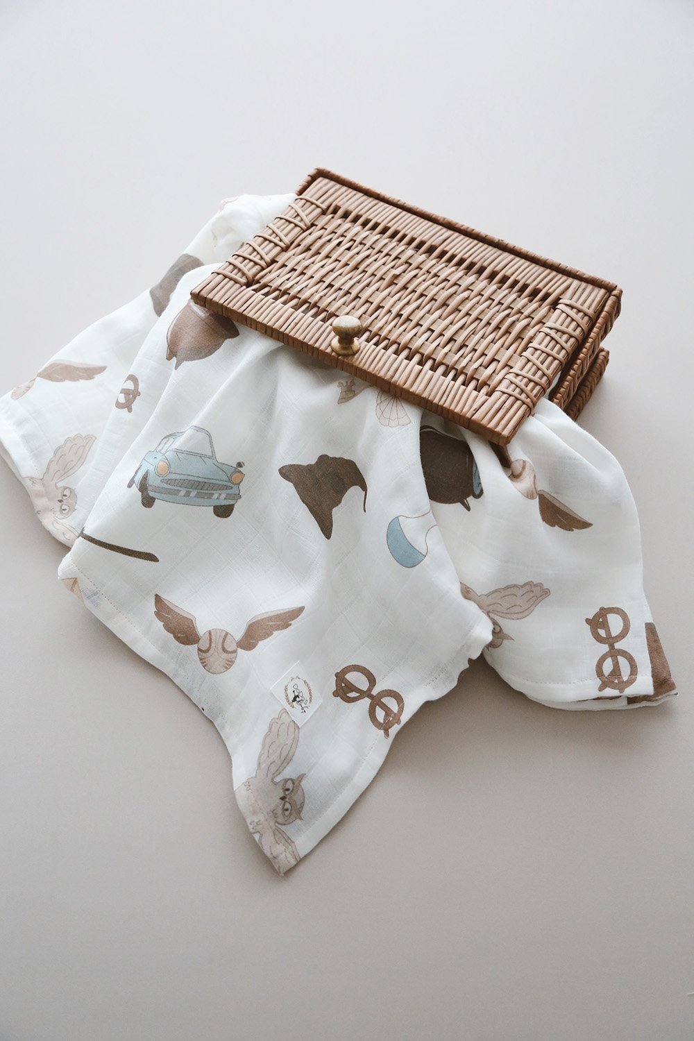 DoDo'S Baby-Çi̇ft Katli Kareli̇ Si̇hi̇rli̇ Dünya Desen Organi̇k Müsli̇n Örtü-Yatak Örtüsü-1-Milagron.com